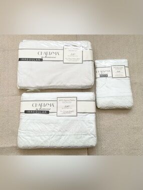 Charisma By Fieldcrest KING Sheet Set Charisma Lace IRREGULAR with King Shams